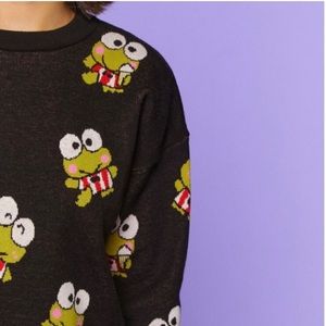 🏷️NWT FOREVER 21 x HELLO KITTY AND FRIENDS KEROPPI FROG SWEATER
